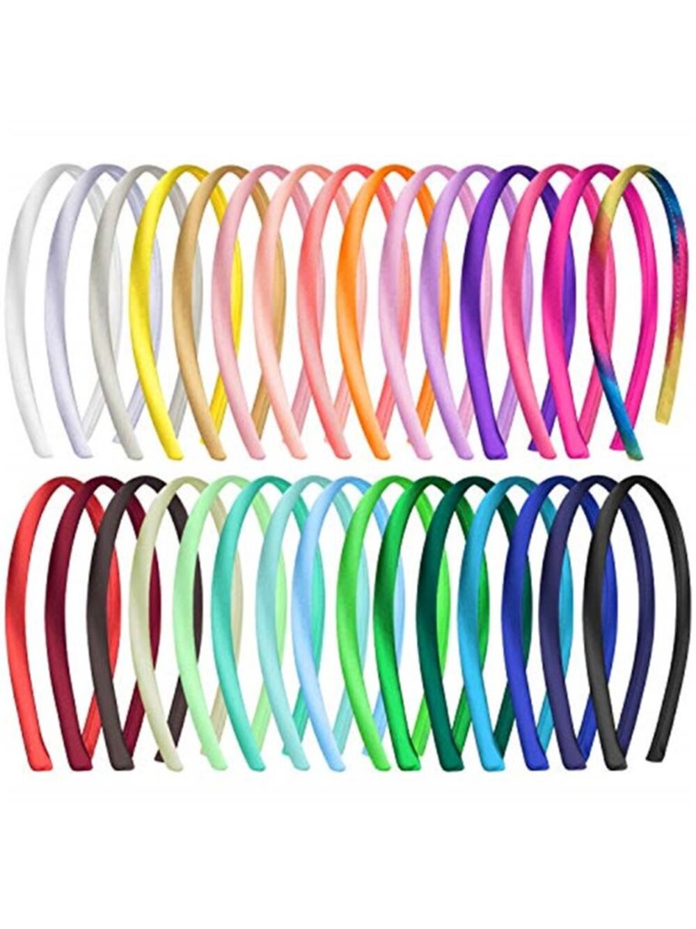 Womens Headbands 30 Pack Stretch Hair Bands No Slip Elastic Fashion Accessories